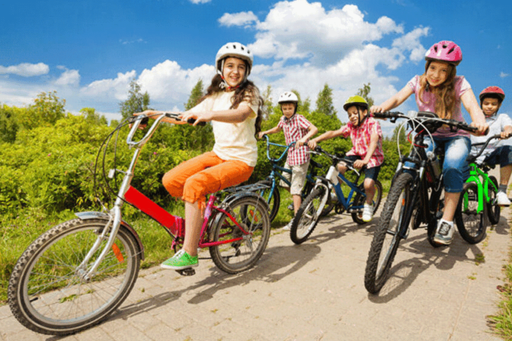 Op de fiets naar school